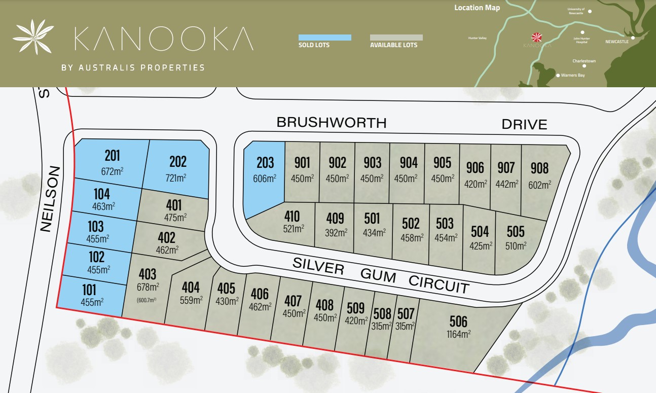 [Land for Sale] Kanooka Estate, Edgeworth OpenLot